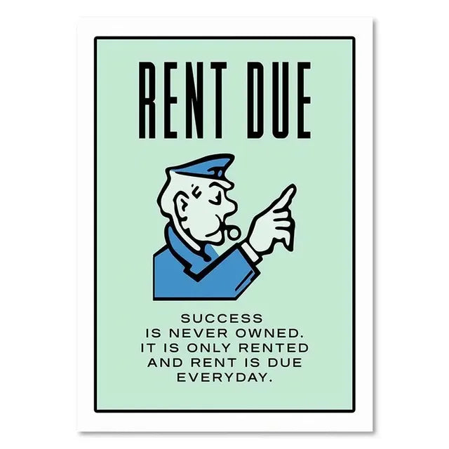 RENT DUE MONOPOLY